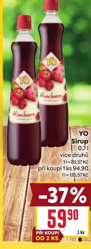 Billa YO Sirup nabídka