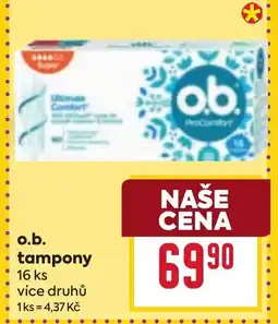 Billa O.b. tampony nabídka