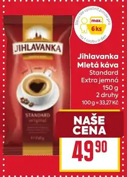 Billa Jihlavanka Mletá káva nabídka