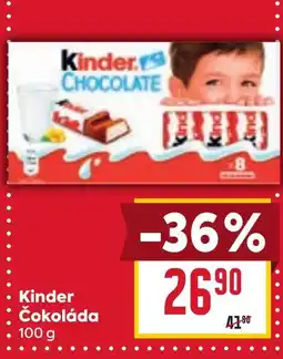 Billa Kinder Čokoláda nabídka