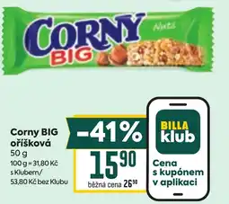 Billa Corny BIG oříšková nabídka