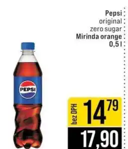 Jip Pepsi original zero sugar Mirinda orange nabídka