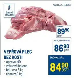 Makro Vepřová plec bez kosti nabídka