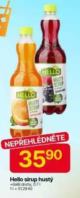 Hruška Hello Sirup hustý nabídka