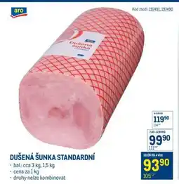 Makro Dušená šunka standardní nabídka