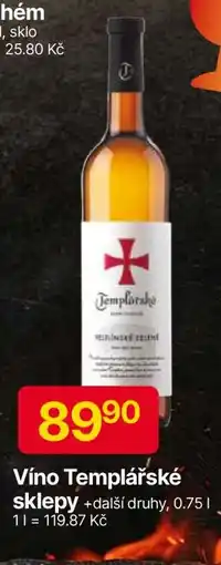 Hruška Víno Templářské sklepy nabídka