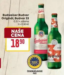 Billa Budweiser Budvar Original Budvar 33 nabídka