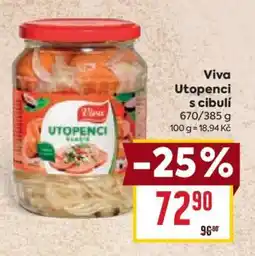 Billa Viva Utopenec s cibulí nabídka