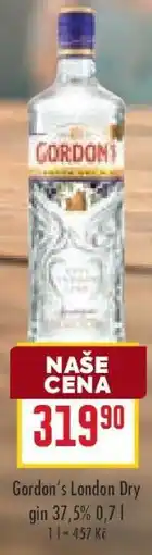 Billa GORDON'S LONDON DRY GIN nabídka