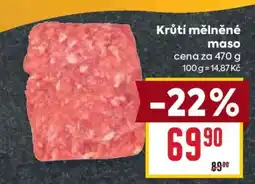 Billa KRŮTÍ MLETÉ MASO nabídka