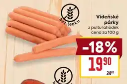Billa Vídeňské párky* • nabídka