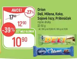 Orion Deli, Milena, Koko, Sojové řezy, Pribináček
