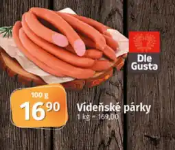 COOP TIP Videňské párky nabídka