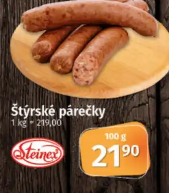 COOP TIP Štýrské párečky nabídka