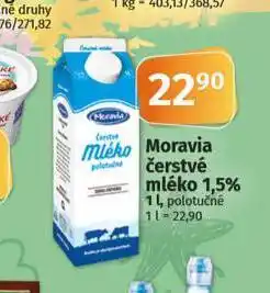 Coop Moravia čerstvé mléko 1,5% nabídka