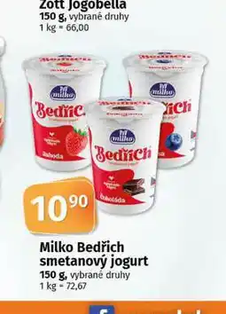 Coop Milko bedřich smetanový jogurt nabídka