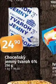Coop Choceňský jemný tvaroh 6% nabídka