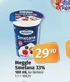 Coop Meggle smetana 33% nabídka