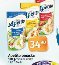 Coop Apetito omáčka nabídka