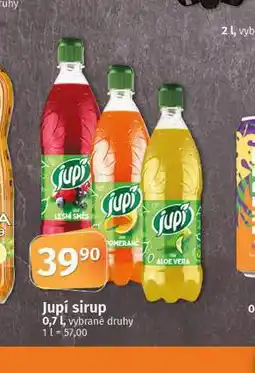 Coop Jupí sirup nabídka