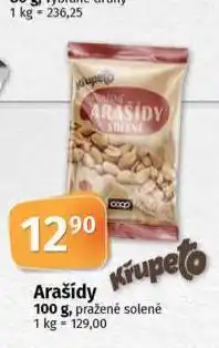 Coop Arašídy pražené solené nabídka