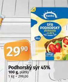 Coop Podhorský sýr 45% nabídka