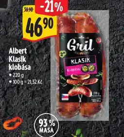 Albert Klasik klobása nabídka
