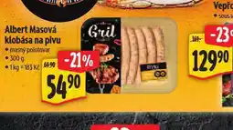 Albert Masová klobása na pivu nabídka