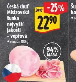 Albert Mistrovská šunka nejvyšší jakosti nabídka