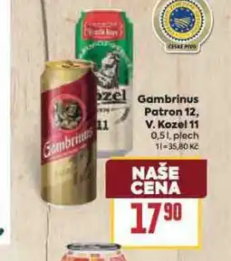Billa Pivo gambrinus patron 12 nabídka
