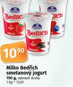COOP TIP Milko Bedřich smetanový jogurt nabídka