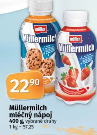 COOP TIP Müllermilch mléčný nápoj nabídka