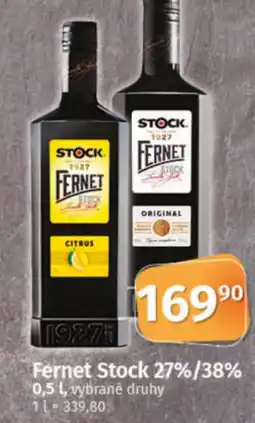 COOP TIP Fernet Stock 27%/38% nabídka