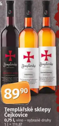 COOP TIP Templářské sklepy Čejkovice nabídka