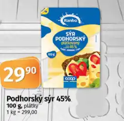 COOP TIP Podhorský sýr 45% nabídka