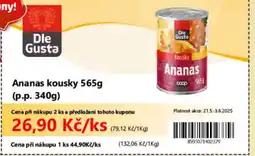 COOP TIP Ananas kousky nabídka