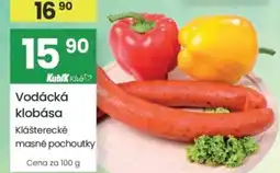 Kubík potraviny Vodácká klobása nabídka