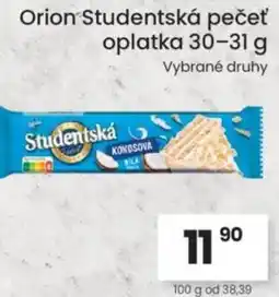 Kubík potraviny Orion Studentská pečeť oplatka nabídka