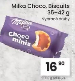 Kubík potraviny Milka Choco, Biscuits nabídka