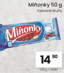 Kubík potraviny Miňonky nabídka