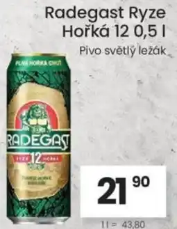 Kubík potraviny Radegast Ryze Hořká 12 nabídka