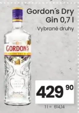 Kubík potraviny Gordon's Dry Gin nabídka
