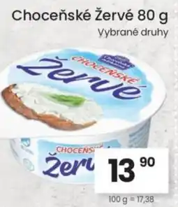 Kubík potraviny Choceňské Žervé nabídka
