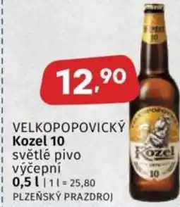 Coop VELKOPOPOVICKÝ Kozel 10 světlé pivo výčepní nabídka