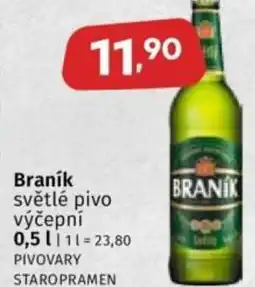 Coop Braník světlé pivo výčepní nabídka