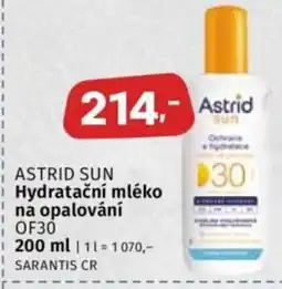 Coop ASTRID SUN Hydratační mléko na opalování OF30 nabídka