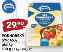 Coop Ranko Podhorský sýr 45% nabídka