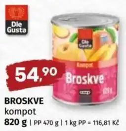 Coop Broskve kompot nabídka