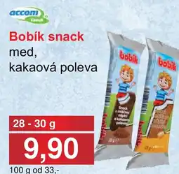 PLUS JIP Bobík snack med, kakaová poleva nabídka