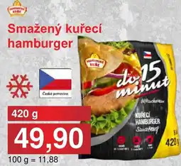 PLUS JIP Smažený kuřecí hamburger nabídka